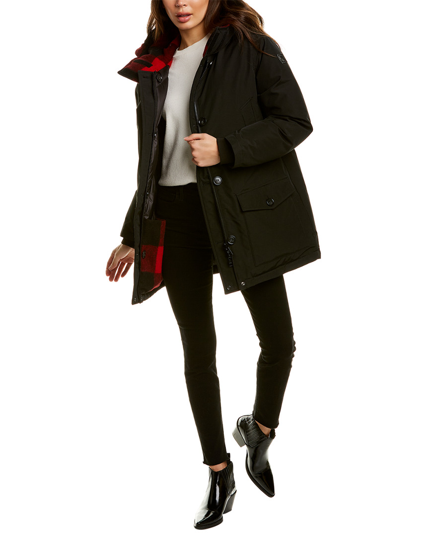 Image of Woolrich Reversible Wool-Trim Down Parka