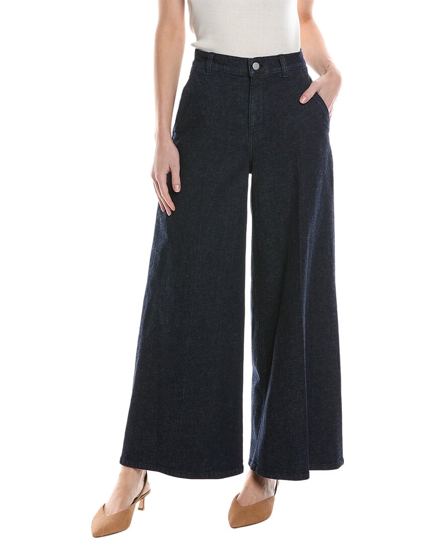 Shop Theory Wide High-waist Pant In Blue