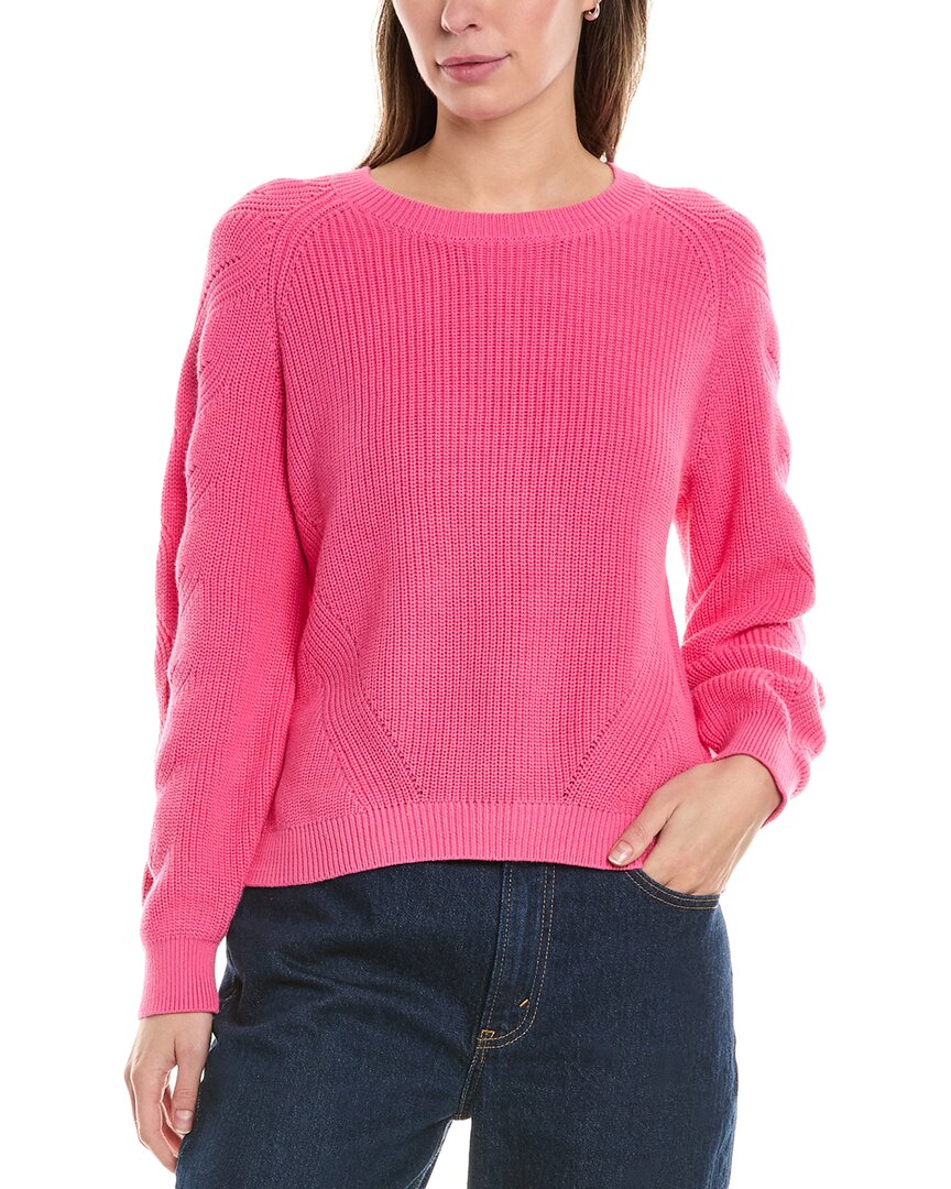 525 America Lace-up Back Sweater In Pink