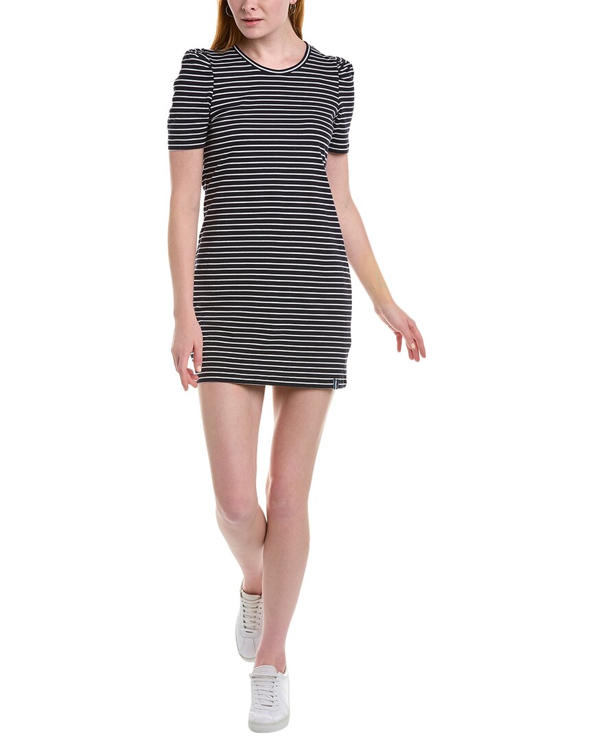 Court & Rowe Classic Stripe Puff Short Sleeve Cotton Dress In Nocolor