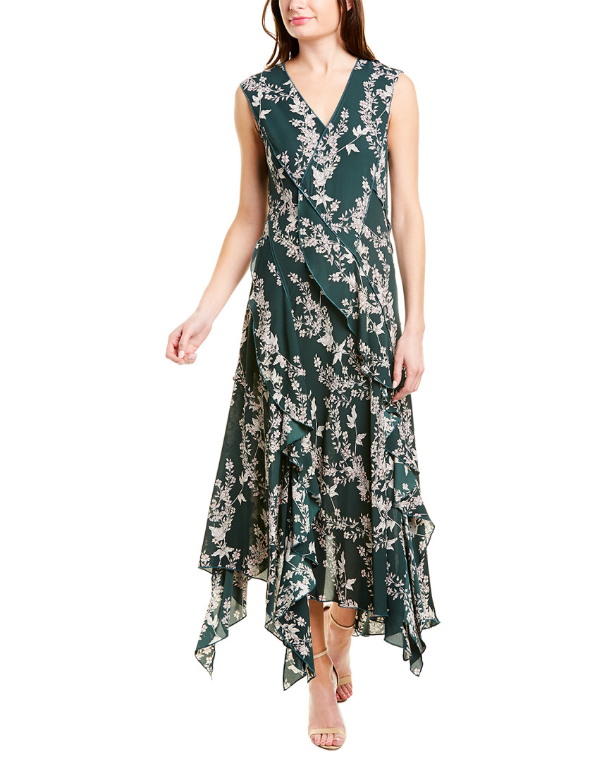 Image of BCBGMAXAZRIA Mixed-Print Midi Dress