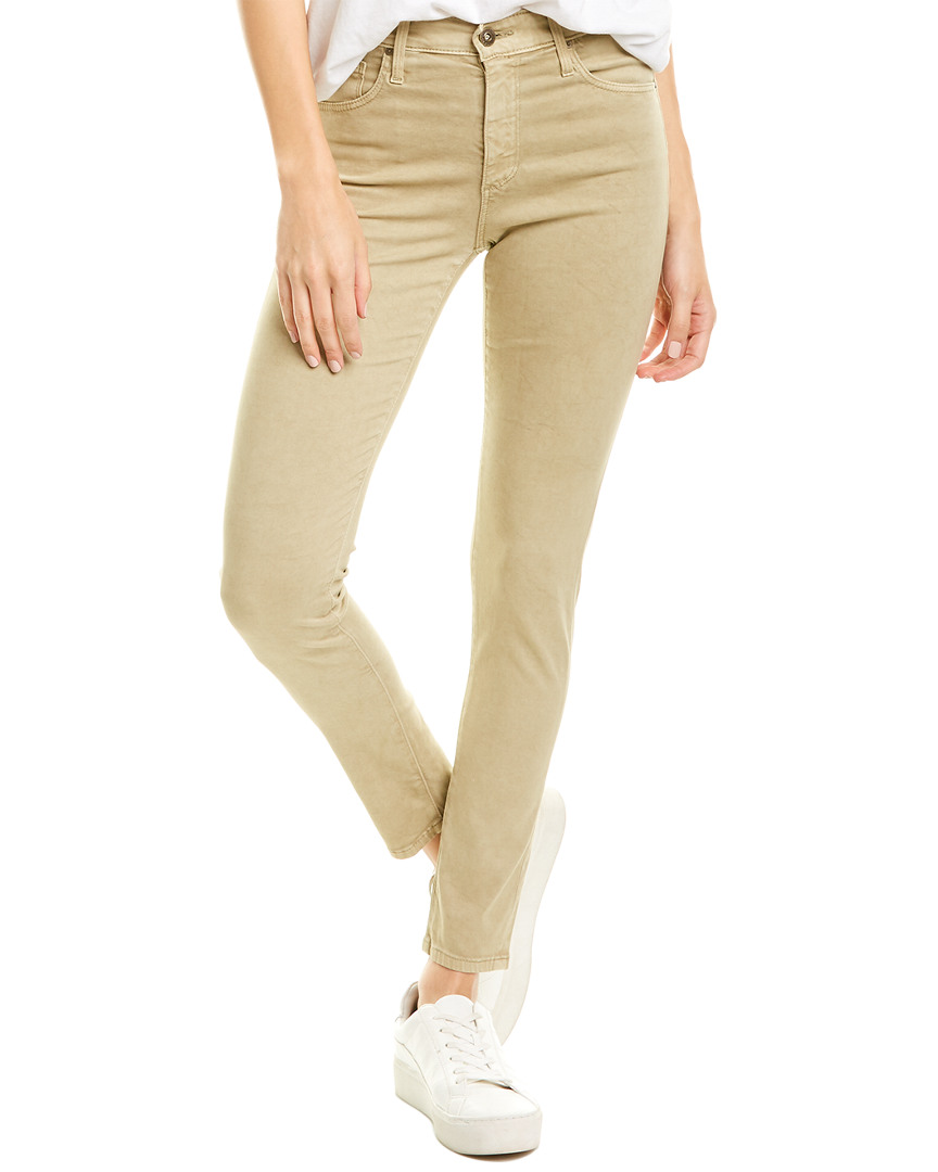 Image of AG Jeans The Farrah Sulfur Dried Patchouli High-Rise Skinny Ankle Cut