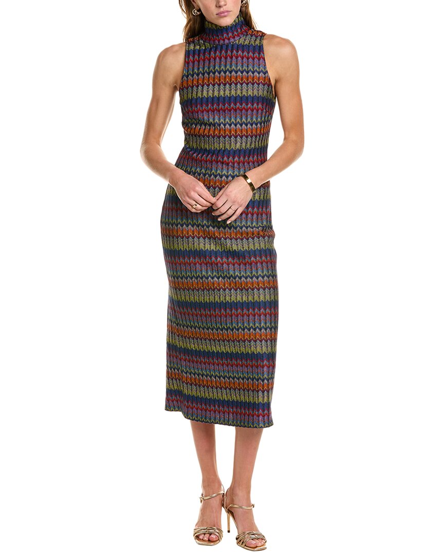 Ramy Brook Madilyn Zigzag Stripe Sleeveless Sweater Dress