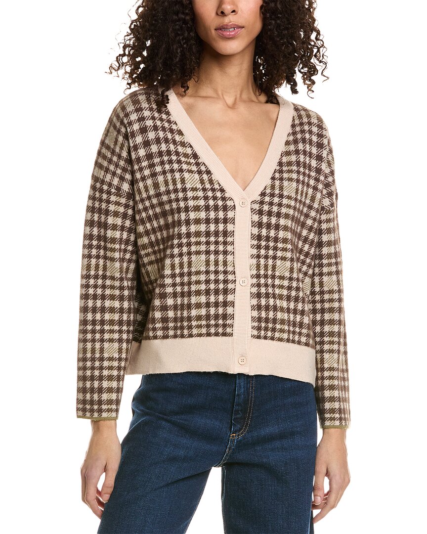 Shop Rosewater Remi V-neck Cardigan In Brown