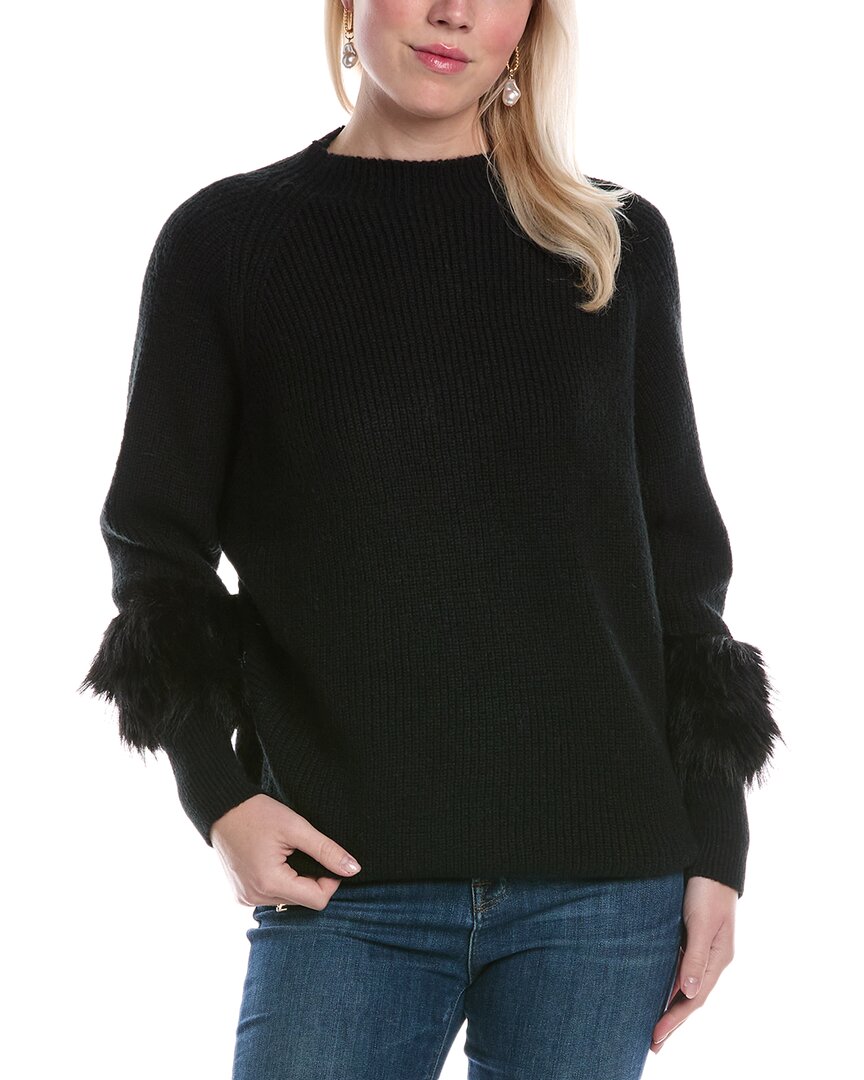 Joseph A . Shaker Sweater In Black