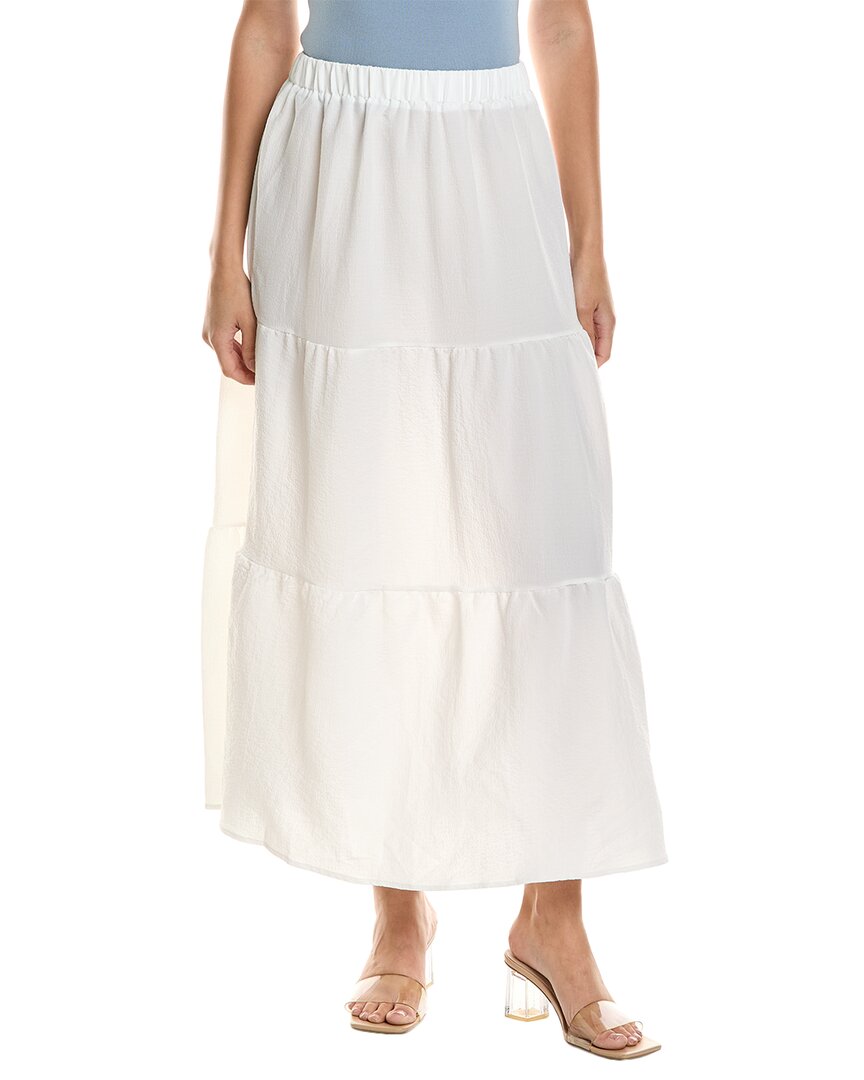 Shop Reveriee Bubble Crepe Skirt In White