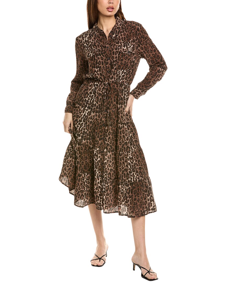 JOHNNY WAS JOHNNY WAS PETITE WESTERN TIER MIDI DRESS