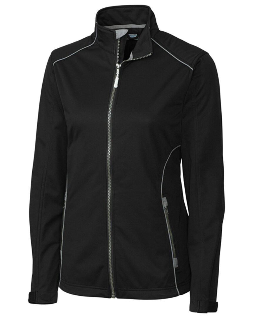 Shop Cutter & Buck Weathertec Opening Day Softshell Raincoat In Black