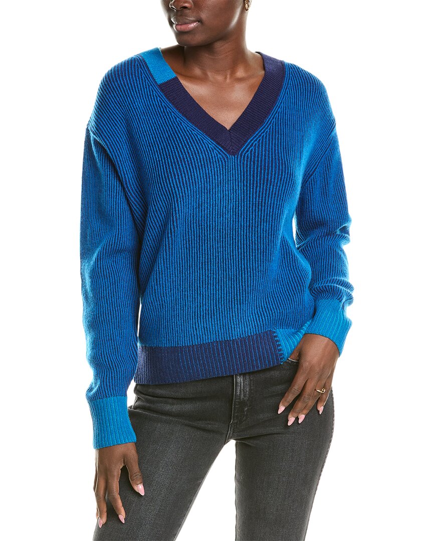 BRODIE CASHMERE BRODIE CASHMERE WOOL & CASHMERE-BLEND PLAITED COLOR POP JUMPER