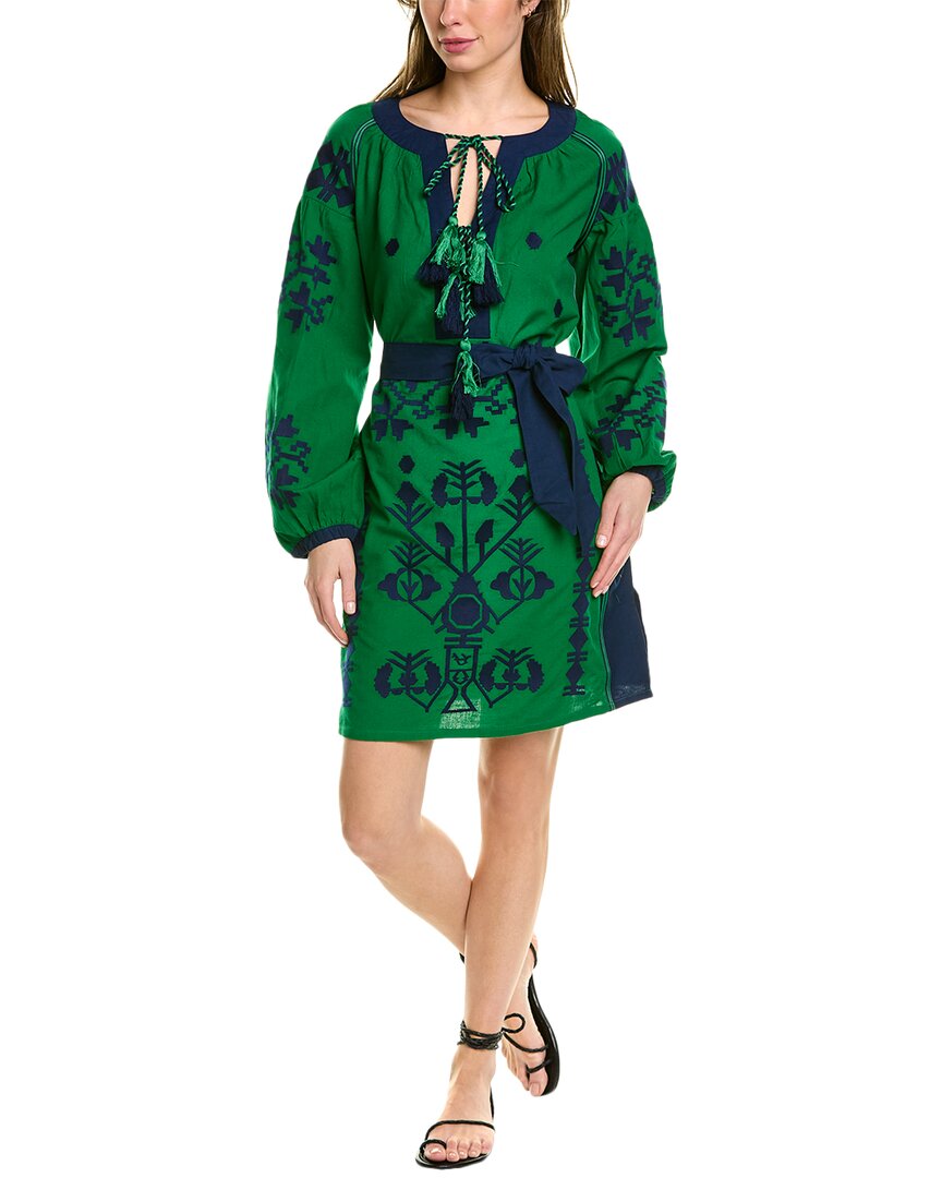 green emerald velvet dress Frances Valentine Women's Breezy Mini Dress - Green