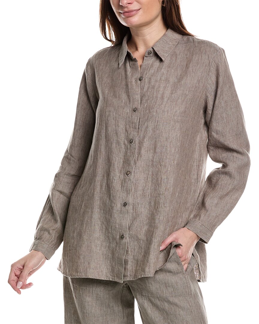 Shop Eileen Fisher Classic Linen Shirt