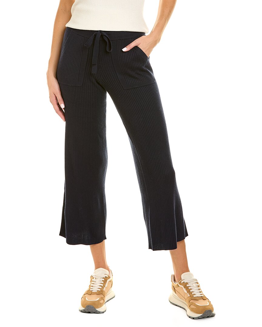 Shop Splendid Georgie Wool-blend Pant In Blue
