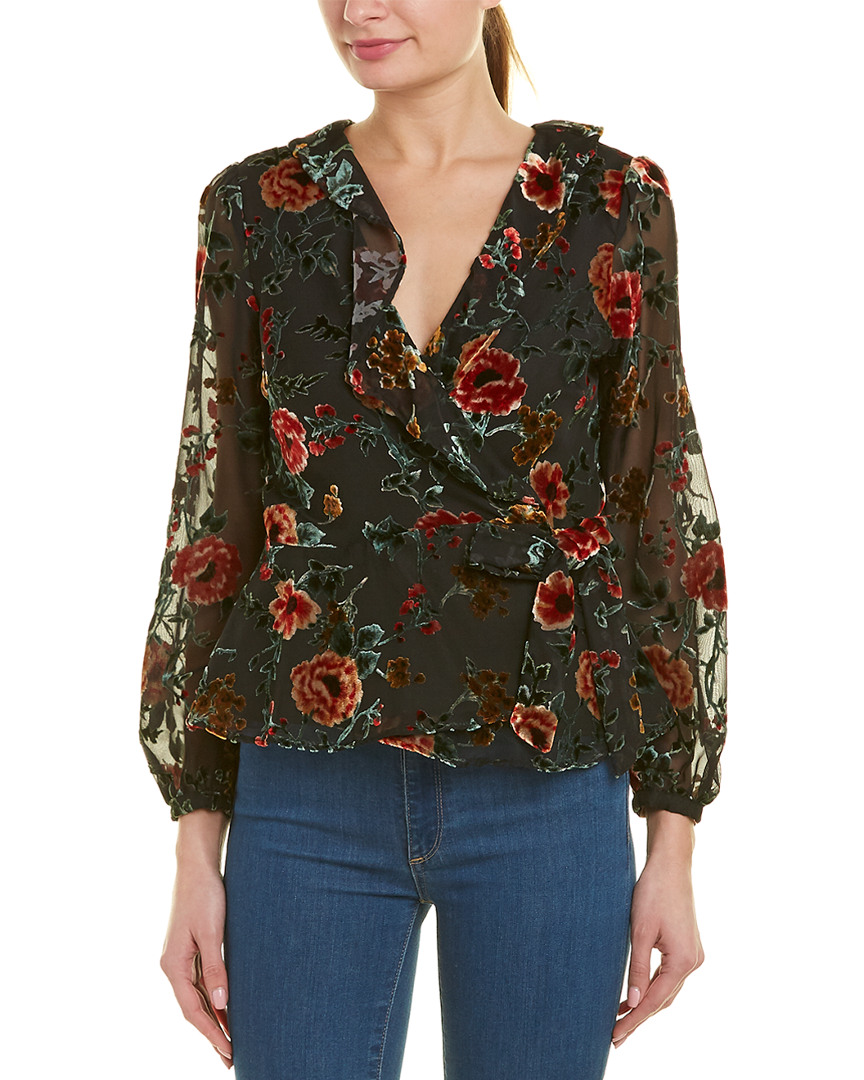 Image of Lavender Brown Wrap Top