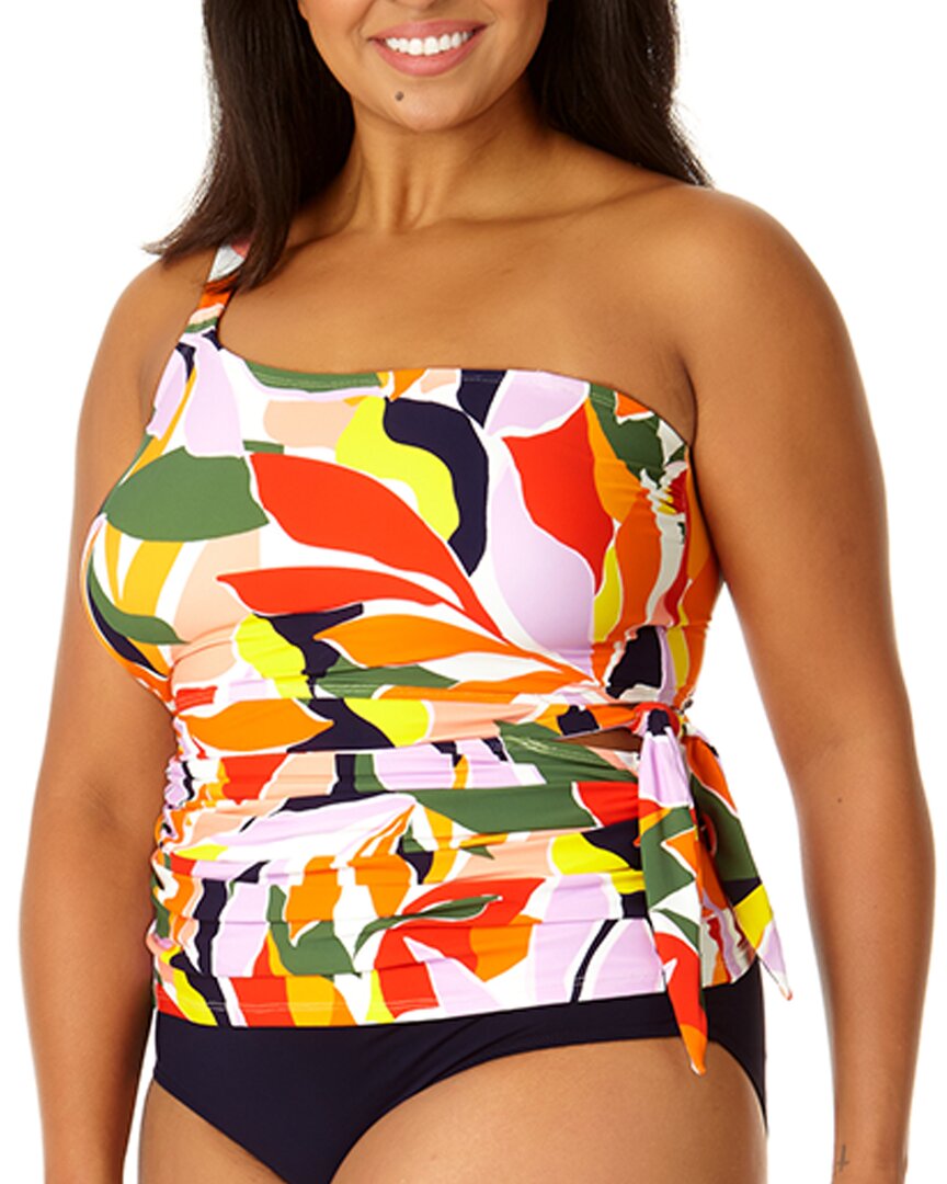 ANNE COLE ANNE COLE ASSYMETRIC TIE SIDE TANKINI