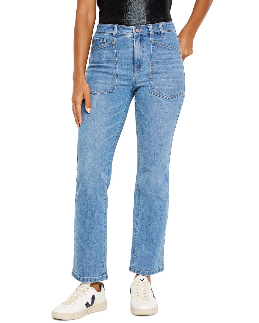 Nic + Zoe Nic+zoe High Rise Straight Leg Jeans In Blue