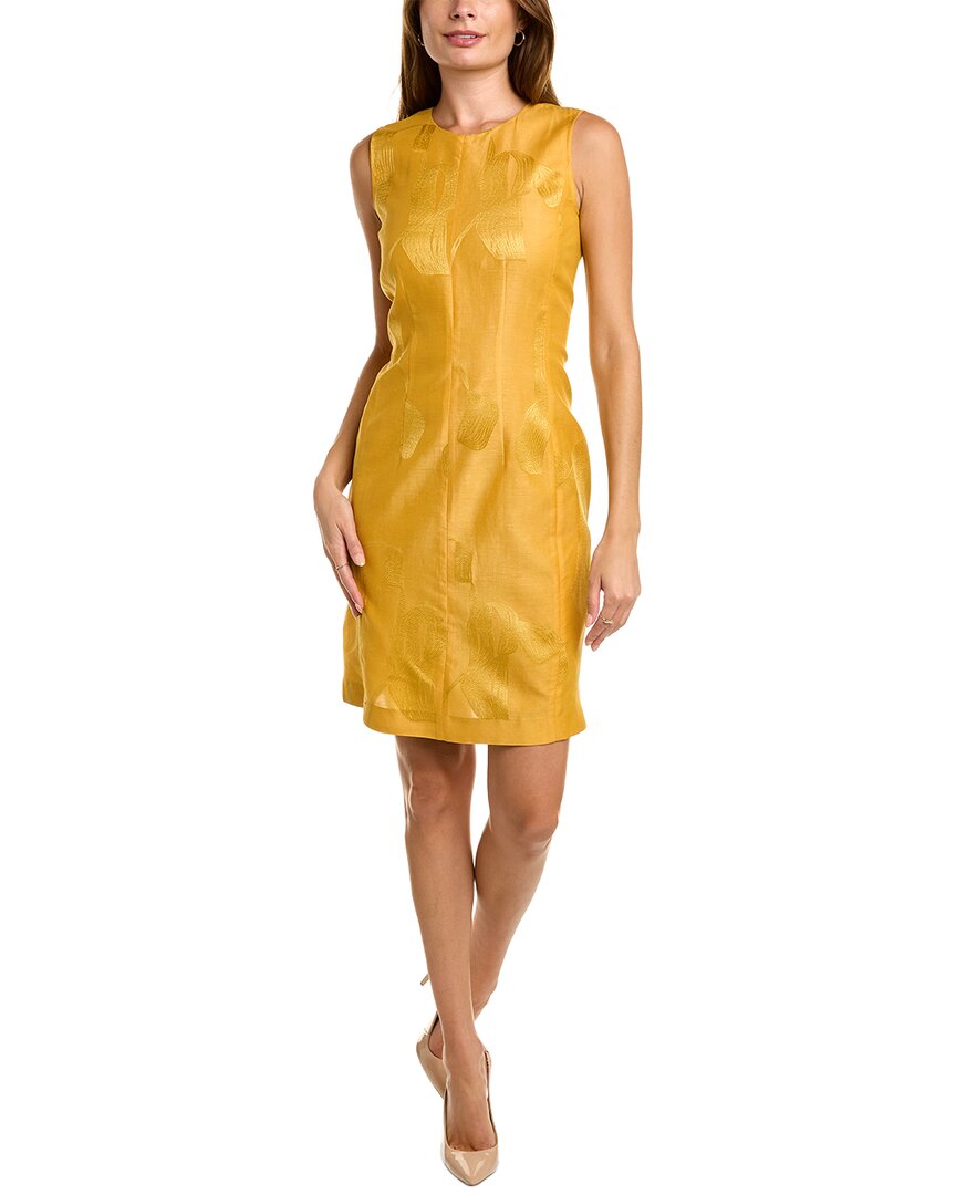 Shop Lafayette 148 New York Adsley Linen & Silk-blend Sheath Dress