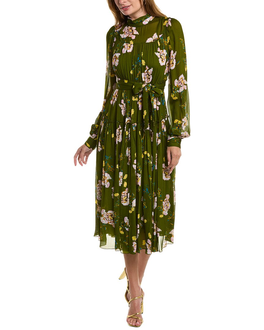 Shop Diane Von Furstenberg Kent Midi Dress In Brown