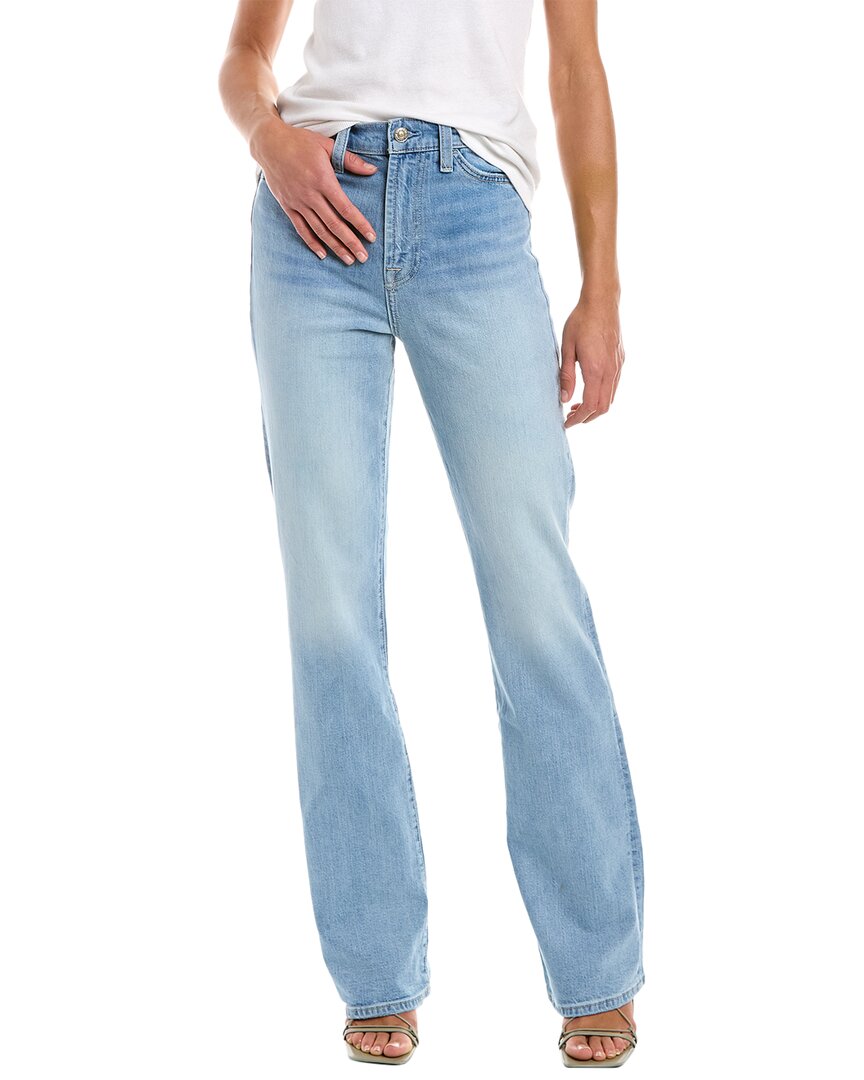 7 For All Mankind Floral Easy Bootcut Jean In Blue