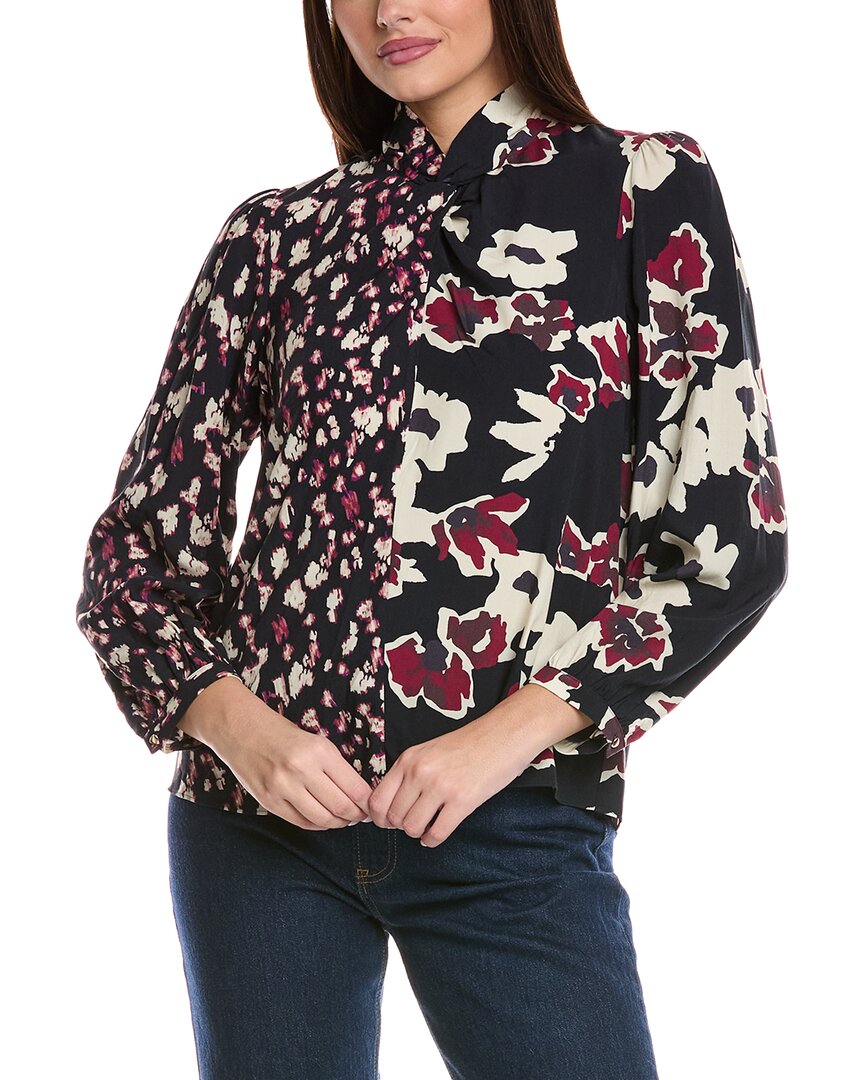 Ba&sh Milena Top In Bordeaux In Black