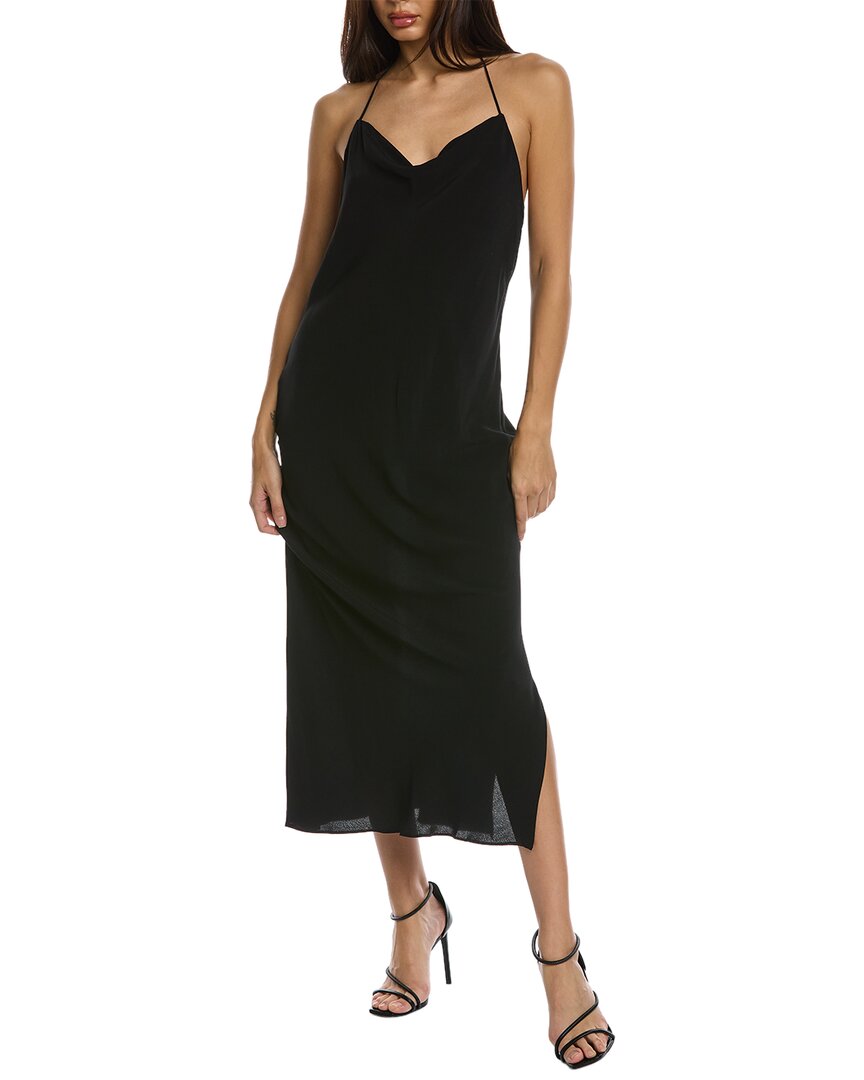 Shop Ba&sh One-shoulder Slip Dress In Black
