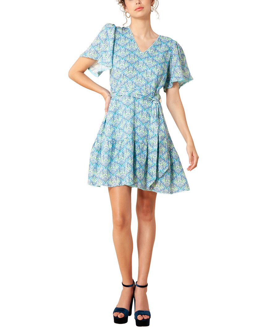 Shop Hale Bob V-neck Linen Mini Dress