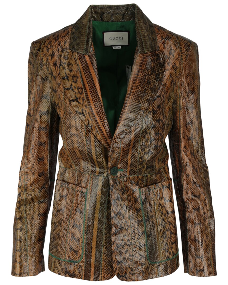 Gucci Single-breasted Python Blazer