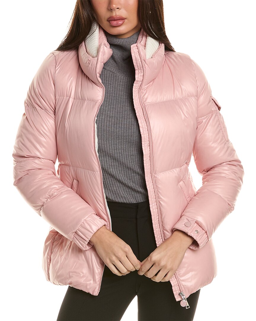 Moncler Vistule Quilted Shell Down Jacket In Pink