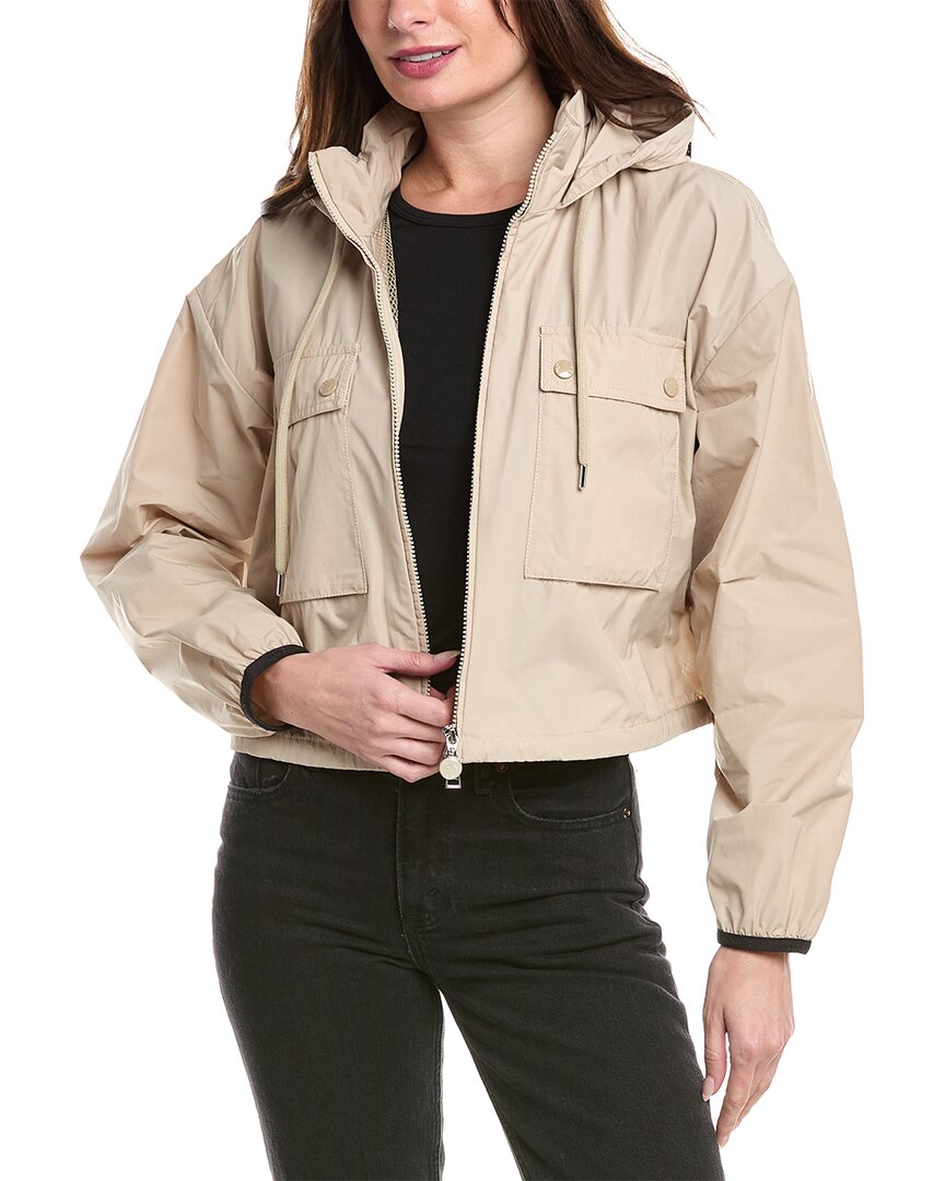 Shop Moncler Leda Jacket In Beige