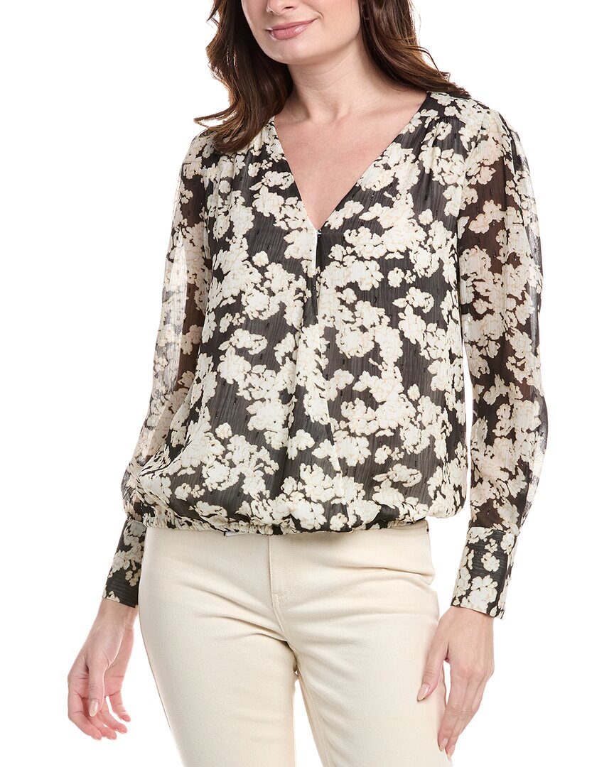 Vince Camuto Surplice Blouse In Black