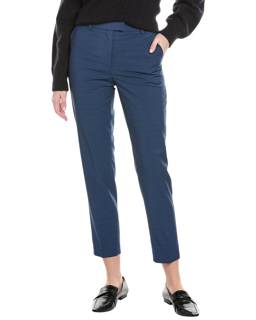 Hugo Boss Tanuri Wool Trouser In Blue