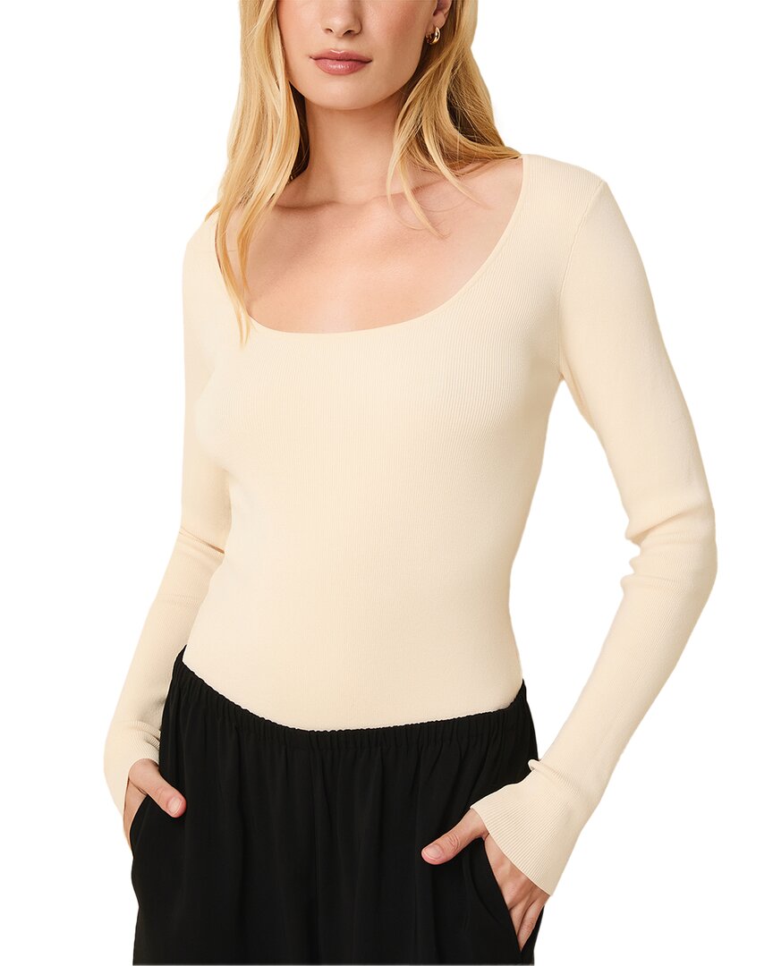 Solid & Striped The Lily Scoop Neck Rib Top In Clay