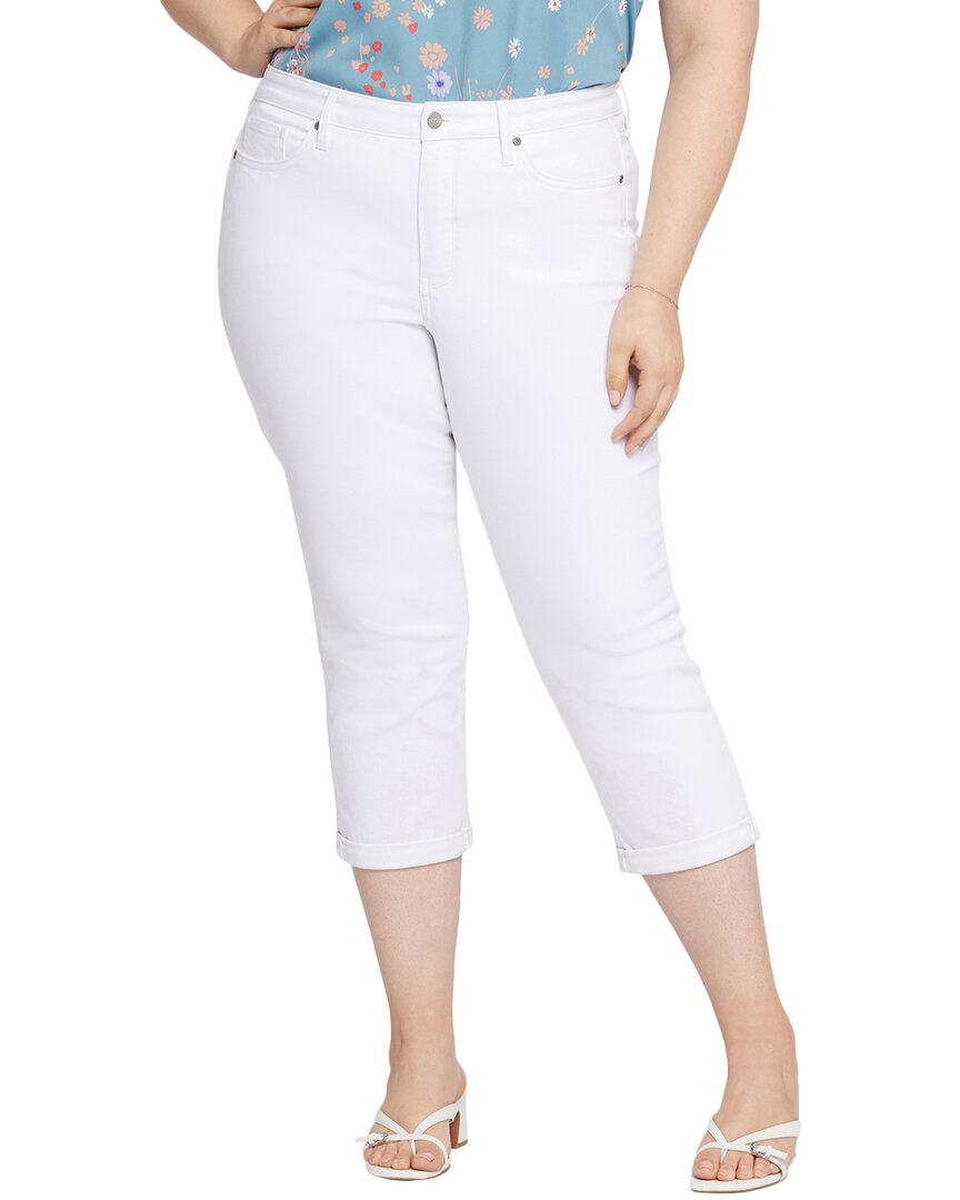 Nydj Plus Chloe Optic White Capri Jean