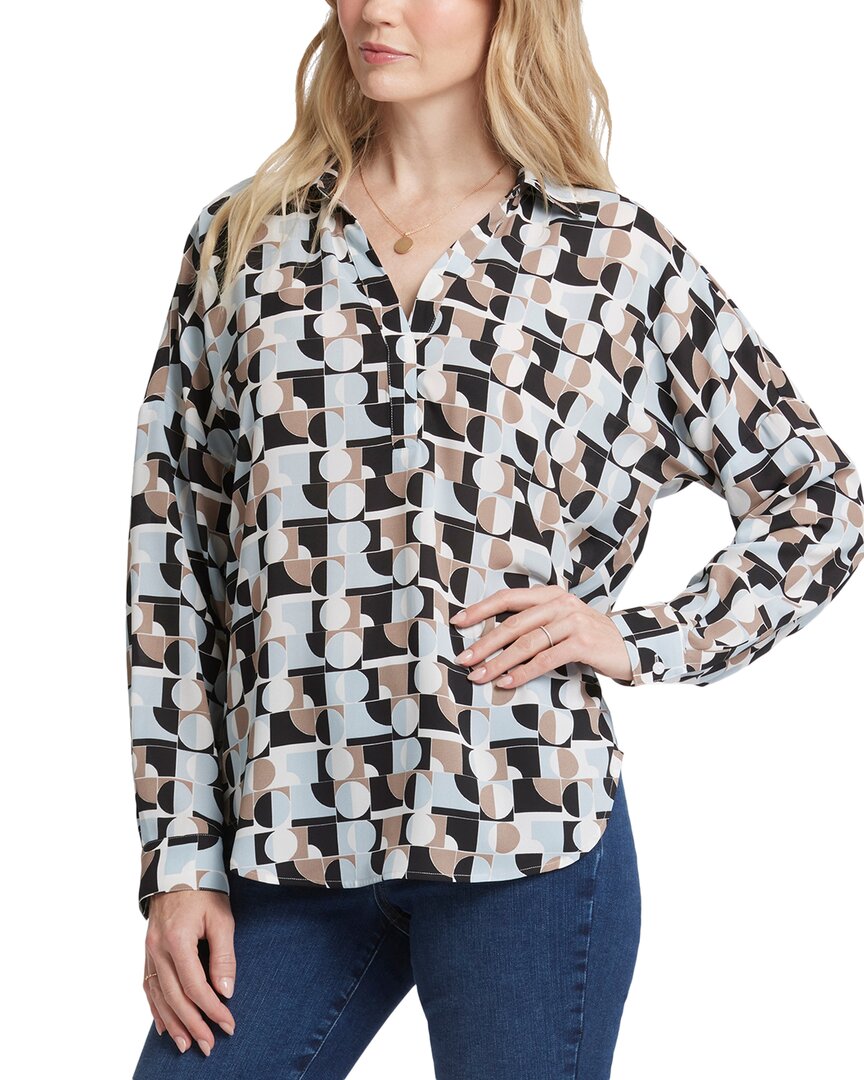Nydj Becky Recycled Polyester Georgette Blouse