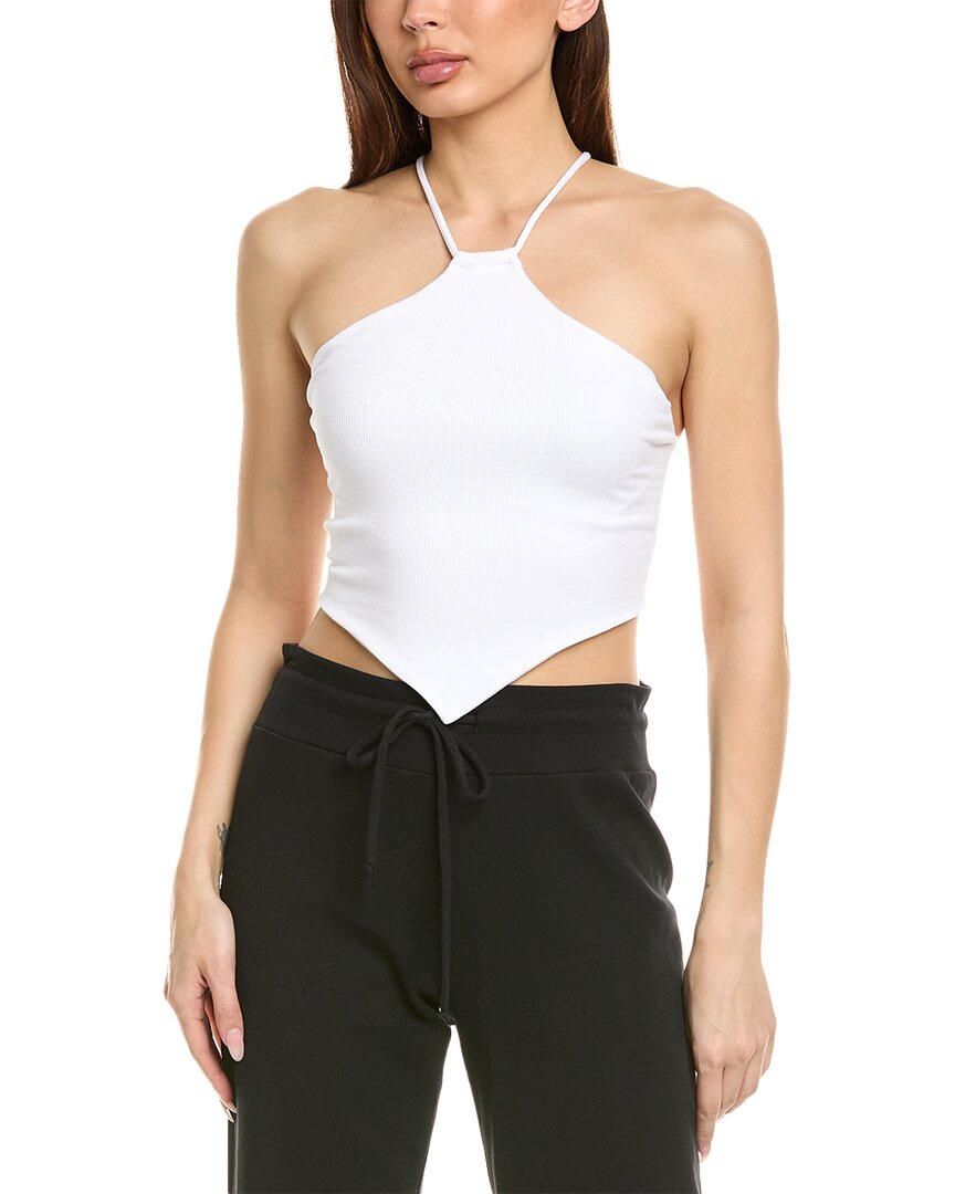 Lna Emmy Double Layer Ribbed Top In White
