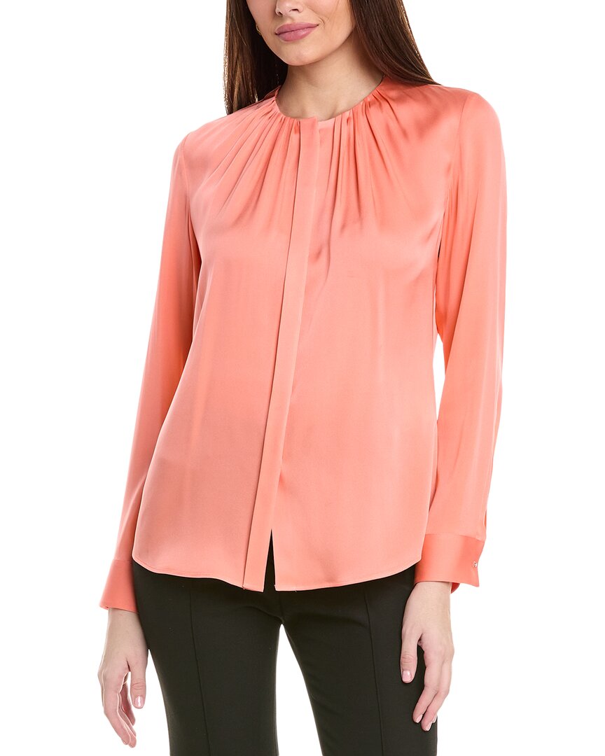 HUGO BOSS HUGO BOSS BANORAH SILK-BLEND BLOUSE
