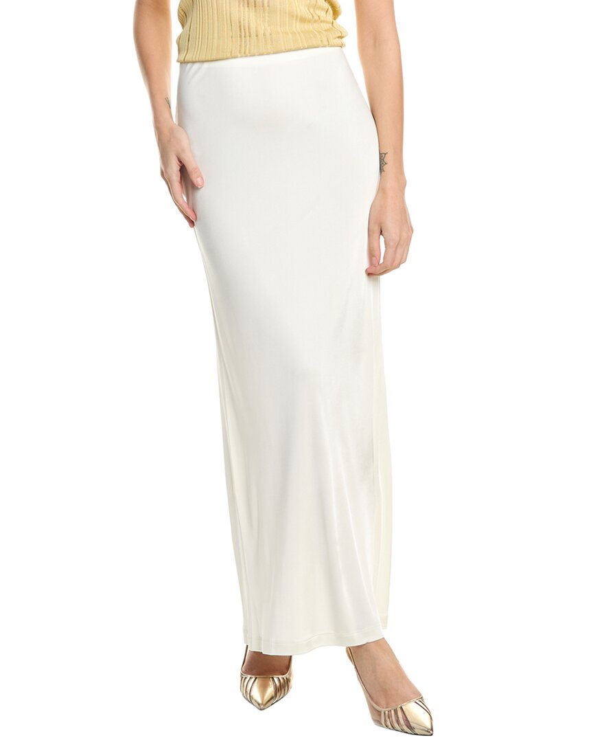 Helmut Lang Fluid Jersey Maxi Skirt In White