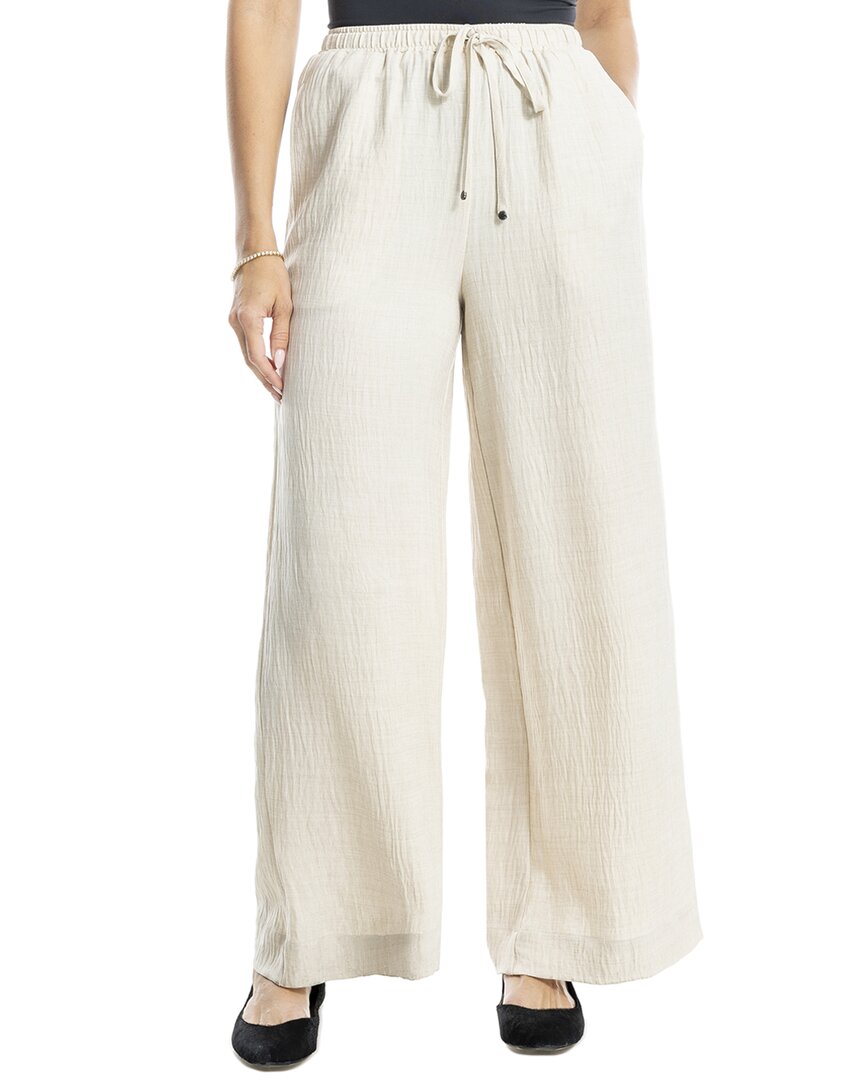 Max Studio Two Tone Texture Woven Drawstring Pant