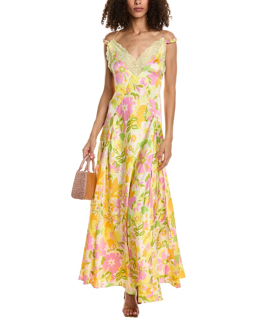 Shop Free People All A Bloom Maxi Dress In Yellow