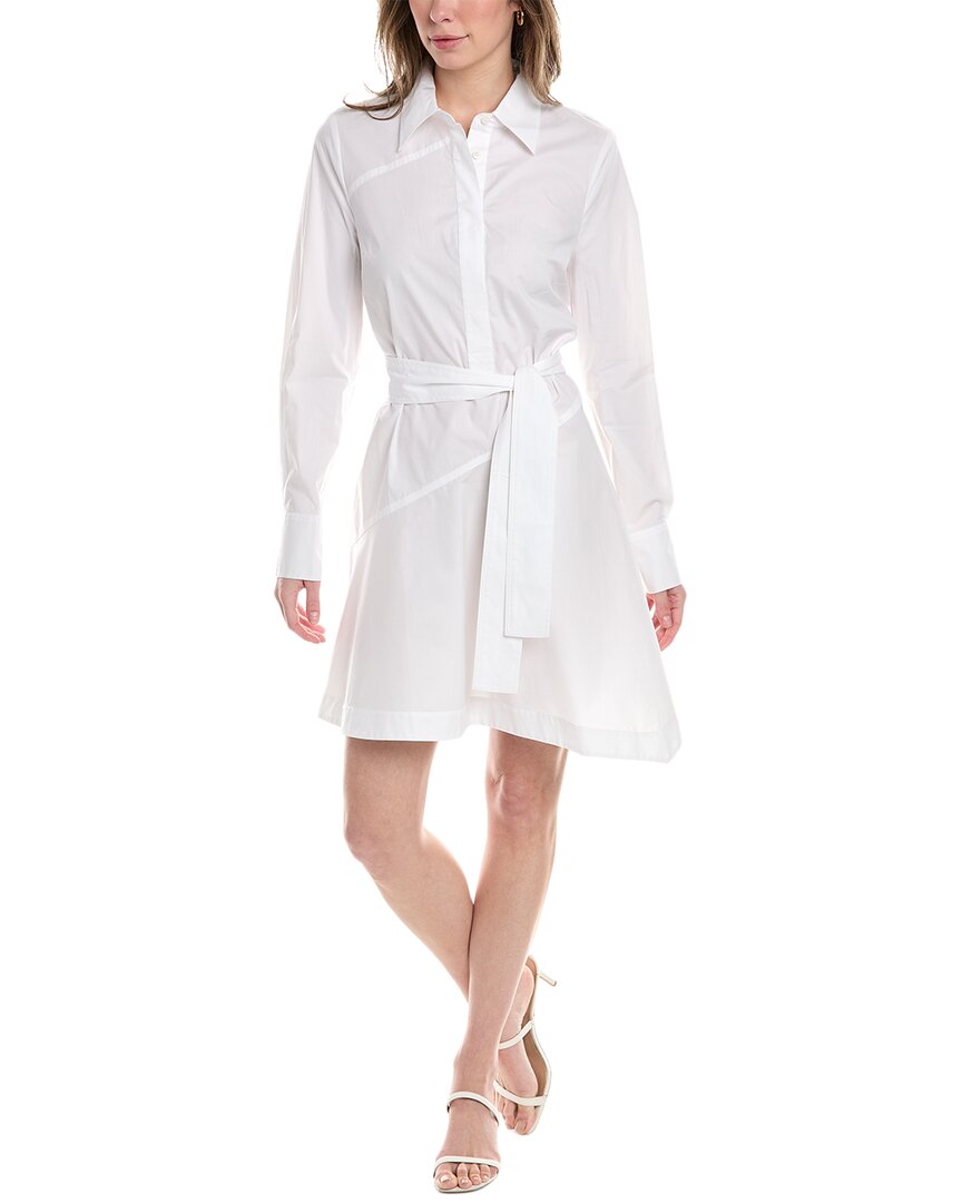 Shop Derek Lam 10 Crosby Flora Shirtdress In White