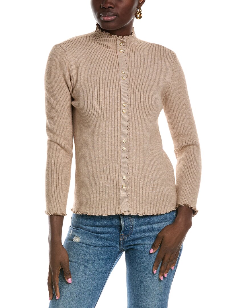 Madison Miles Cardigan In Brown
