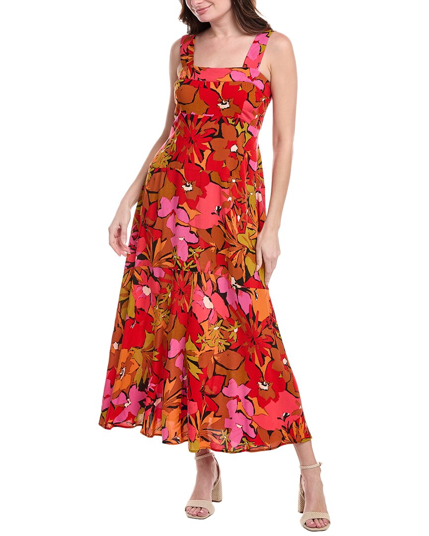 Vince Camuto Tiered Square Neck Maxi Dress