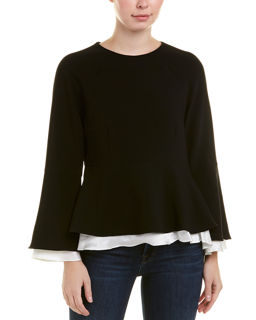 Image of cinq a sept Avalon Silk-Trim Top