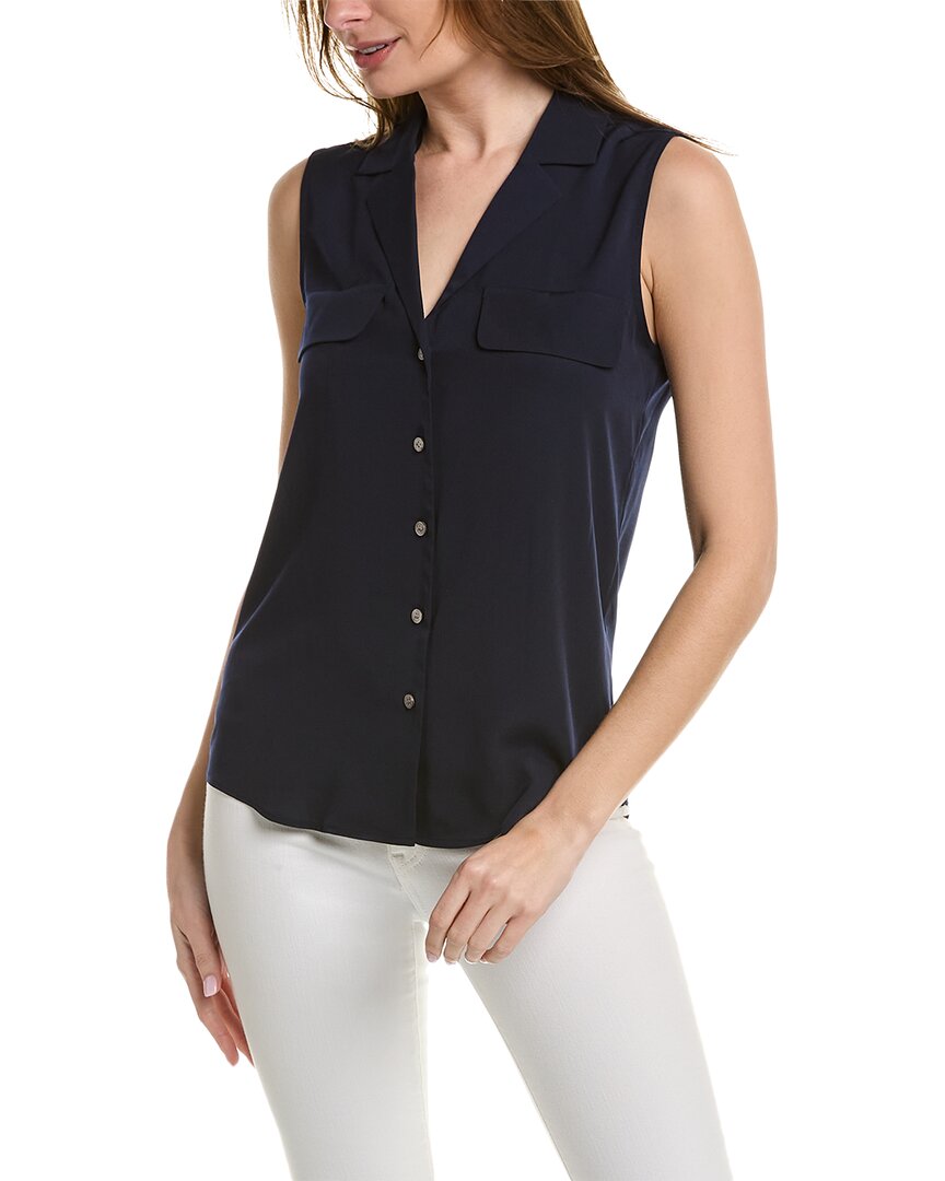 COURT & ROWE COURT & ROWE COLLARED BUTTON-DOWN BLOUSE