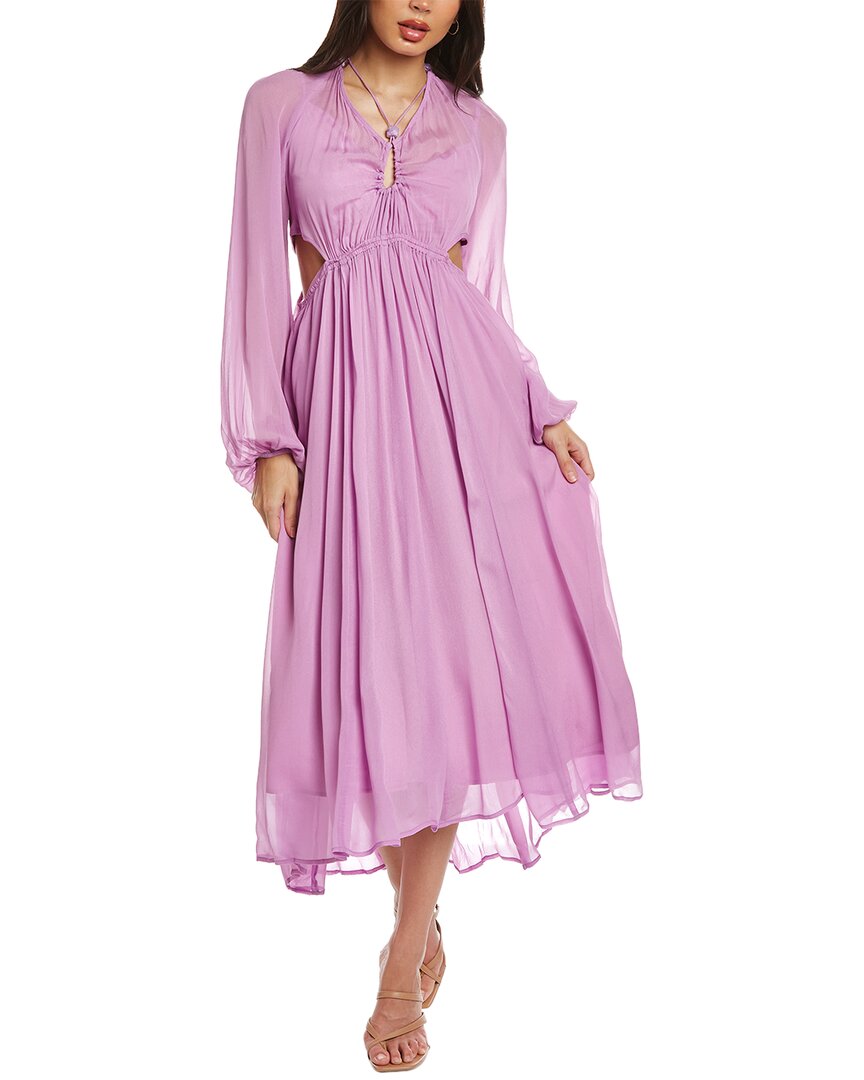Shop Suboo Vera One-shoulder Maxi Dress In Purple