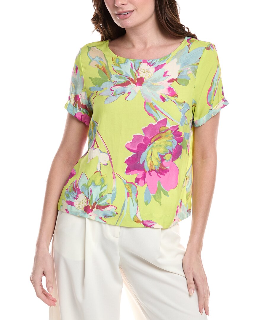 Vince Camuto Rolled Cup Top In Green
