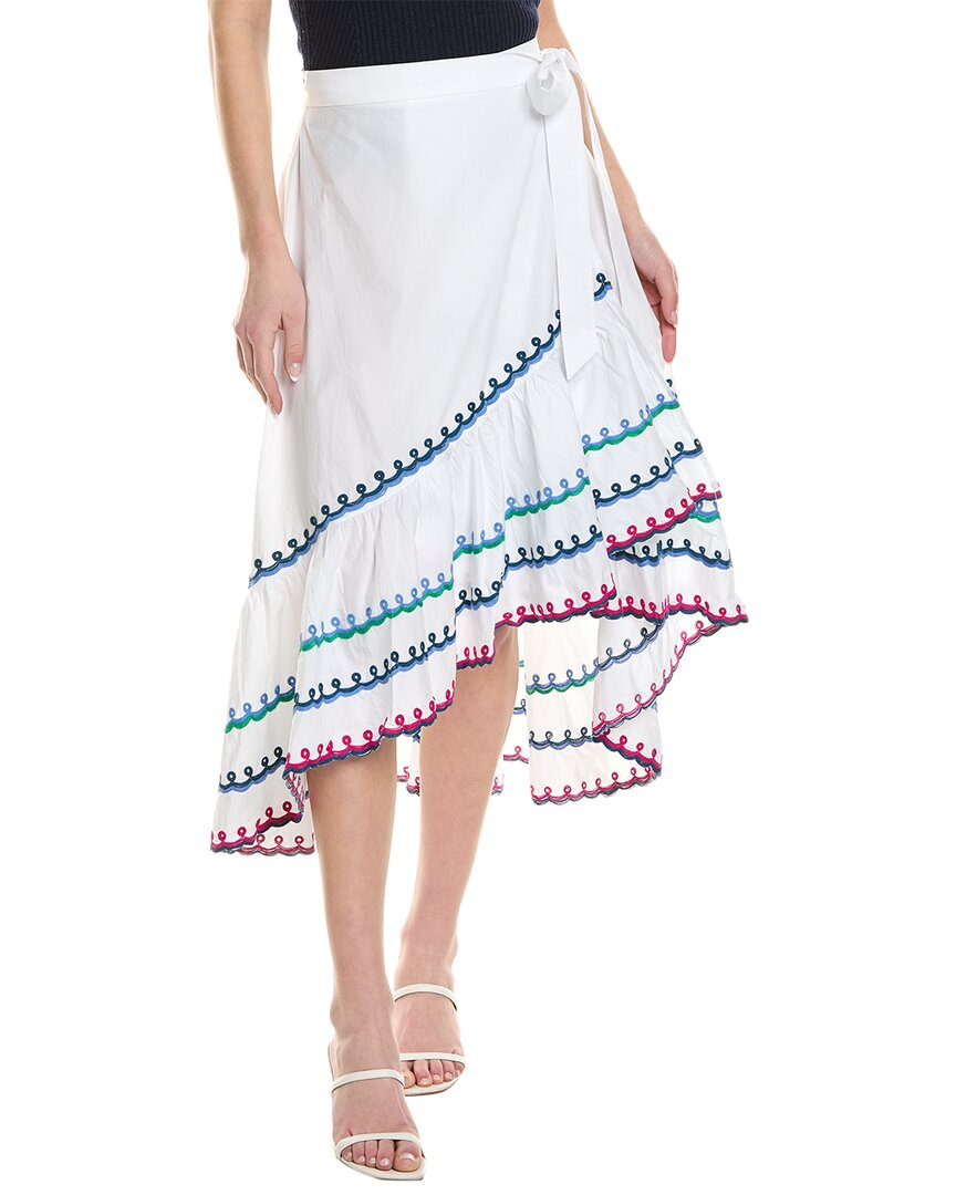 Shop Roller Rabbit Valleta Embroidered Marielena Skirt In White