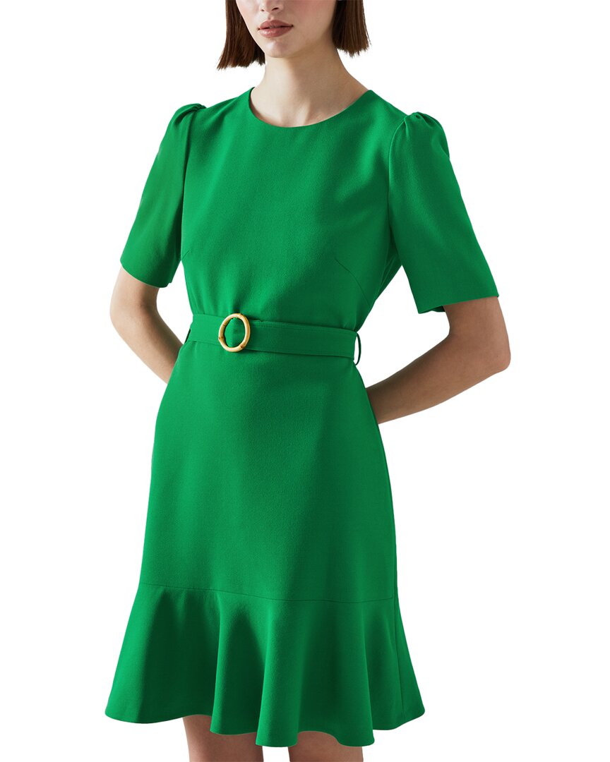 Lk Bennett Eliza Dress In Green