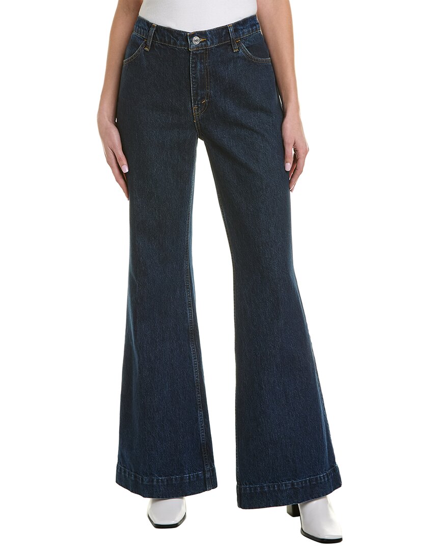 Shop Re/done 70's Heritage Rinse Low-rise Bell Bottom Jean In Blue