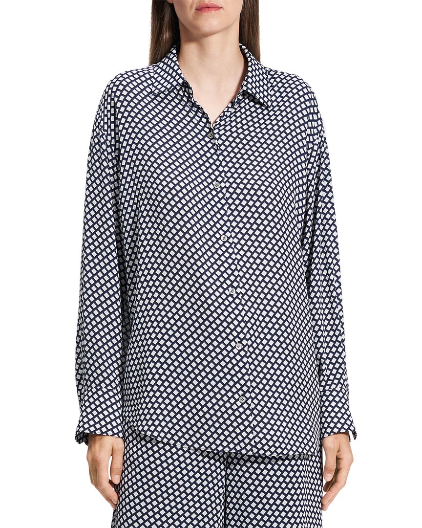 Theory Geometric Boyfriend Shirt