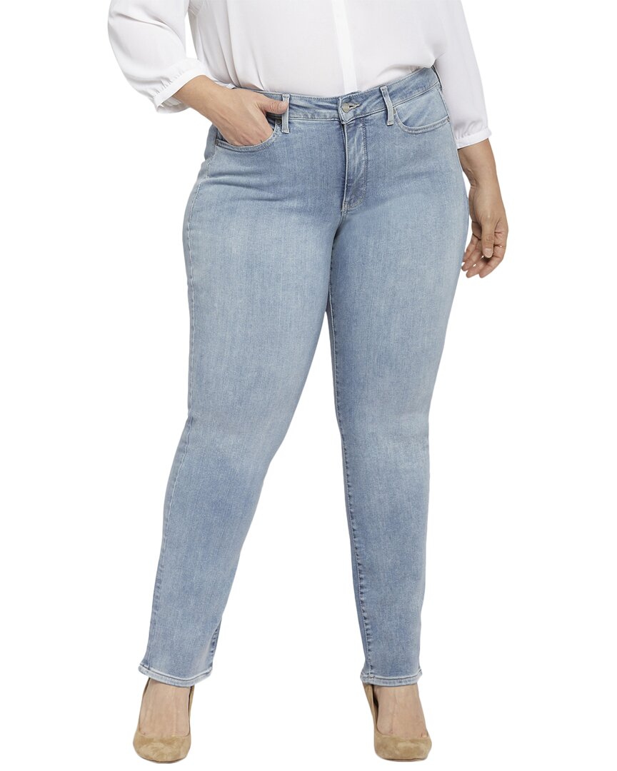 Nydj Joni Womens High Rise Relaxed Capri Jeans In Blue